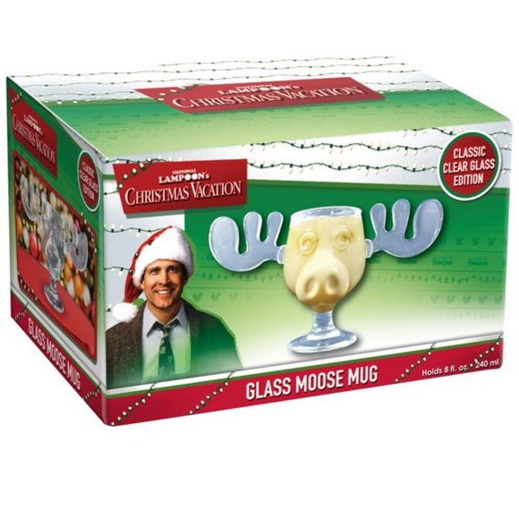 Other - National Lampoon's Christmas Vacation Glass Moose Mug Collectible 8 oz. Set of 2